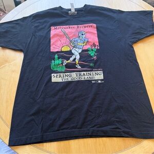 Milwaukee Brewers Black Graphic Tee